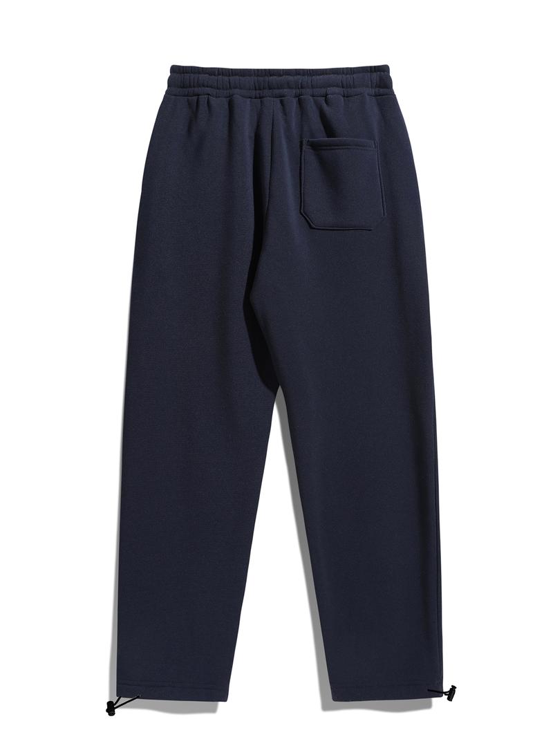 Men's Solid Drawstring Waist Thermal Lined Sweatpants, Regular Fit Casual Comfy Pants for Daily Wear, Casual Streetwear Trousers, Men's Trousers for Fall & Winter