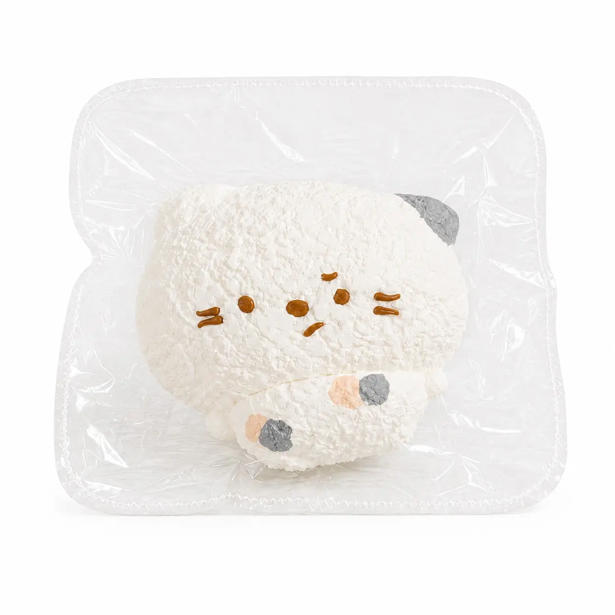 Cute Cat Squishy Toy, Low Rebound Squeeze Fidget Toy, Soft Elastic Stress Relief Toy with Extra Replacement Bag, Adorable Cat Design for Desk, Home, School and Office, Portable Sensory Handheld Toy and Fun Gift for Students, Adults, Friends and Family