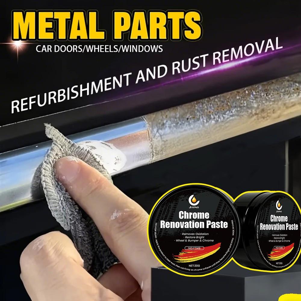 Chrome Repair Paste for Cars, Universal Metal Oxidation Restorer, Polishing Solution for Door Handles, Windows, Bumpers, Professional Results