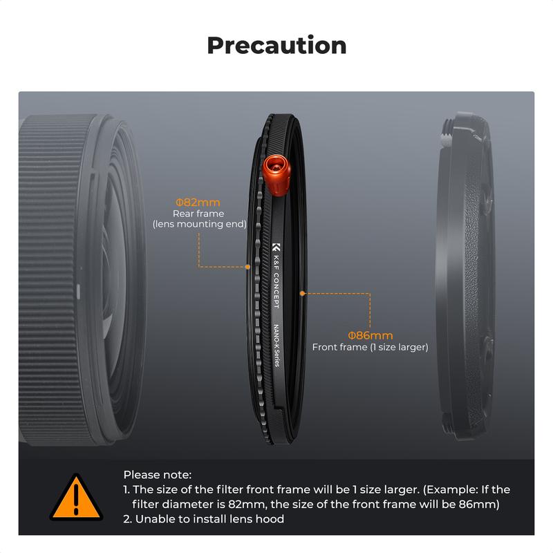 [K&F CONCEPT] Black Diffusion Mist Effect 1/4 & Variable ND2-32(1-5 Stops) & Circular Polarizing Filter CPL-in 1 HD Lens Filter with 28 Multi-Coated for Camera Lenses (Nano-X Series)