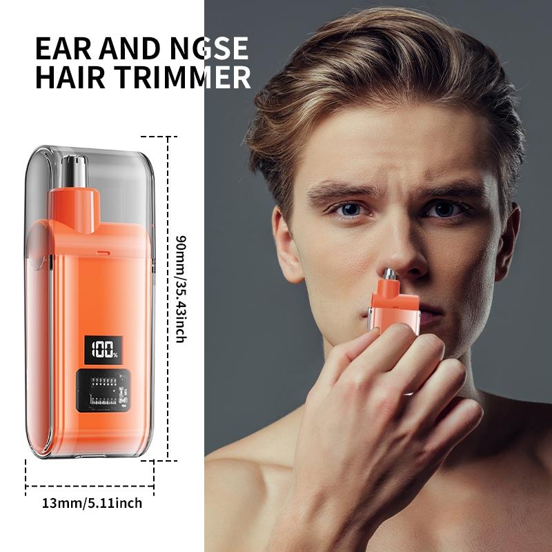 Portable mini nose hair trimmer, waterproof, dry and wet dual-purpose painless nose hair trimmer, electric shaving tool, nose and beard trimmer, men's ear and nose trimmer, USB charging