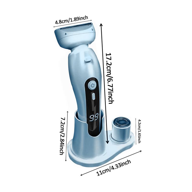 2 in 1 Electric Shaver, 1 Box Rechargeable Electric Cordless Razor for Women's Bikini Leg and Armpit Common Hair, Detachable Head, Wet and Dry Use