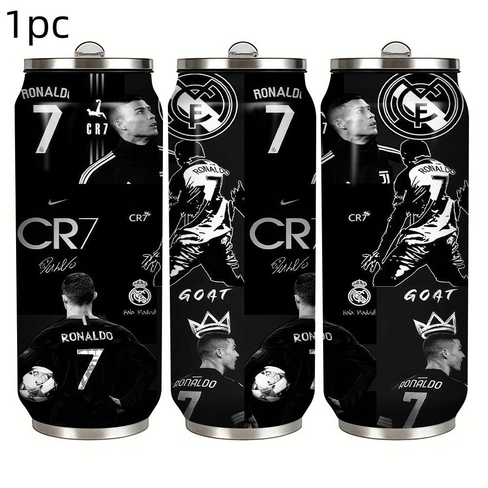 1pc Cr7c Stainless Steel Insulated Travel Mug, Long-Lasting Temperature Control, Cute Cartoon Design, Leak-Proof, BPA-Free, Ideal for Outdoor & Daily Use