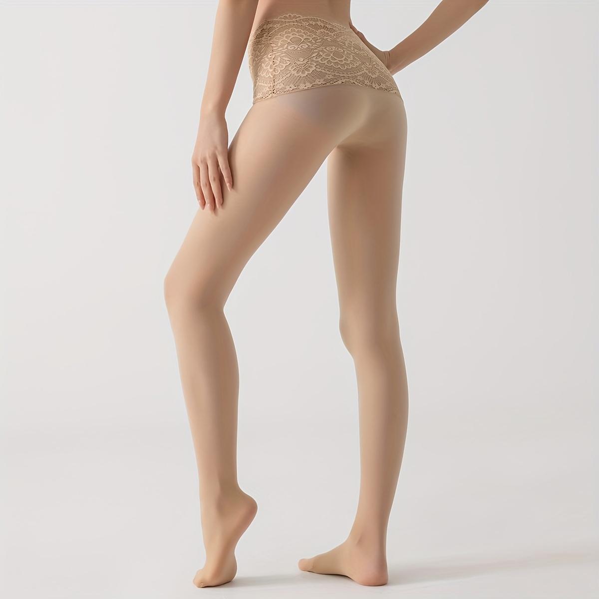 Women's Seamless Lace Pantyhose High Elastic Tear-resistant Thin Stockings