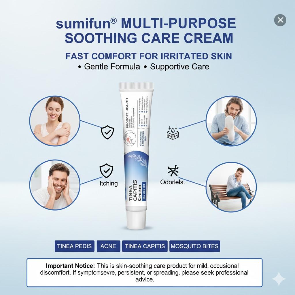 Sumifun antibacterial antipruritic cream, tea tree essential oil + natural formula, can cure tinea capitis and fungus Treatment Antifungal
