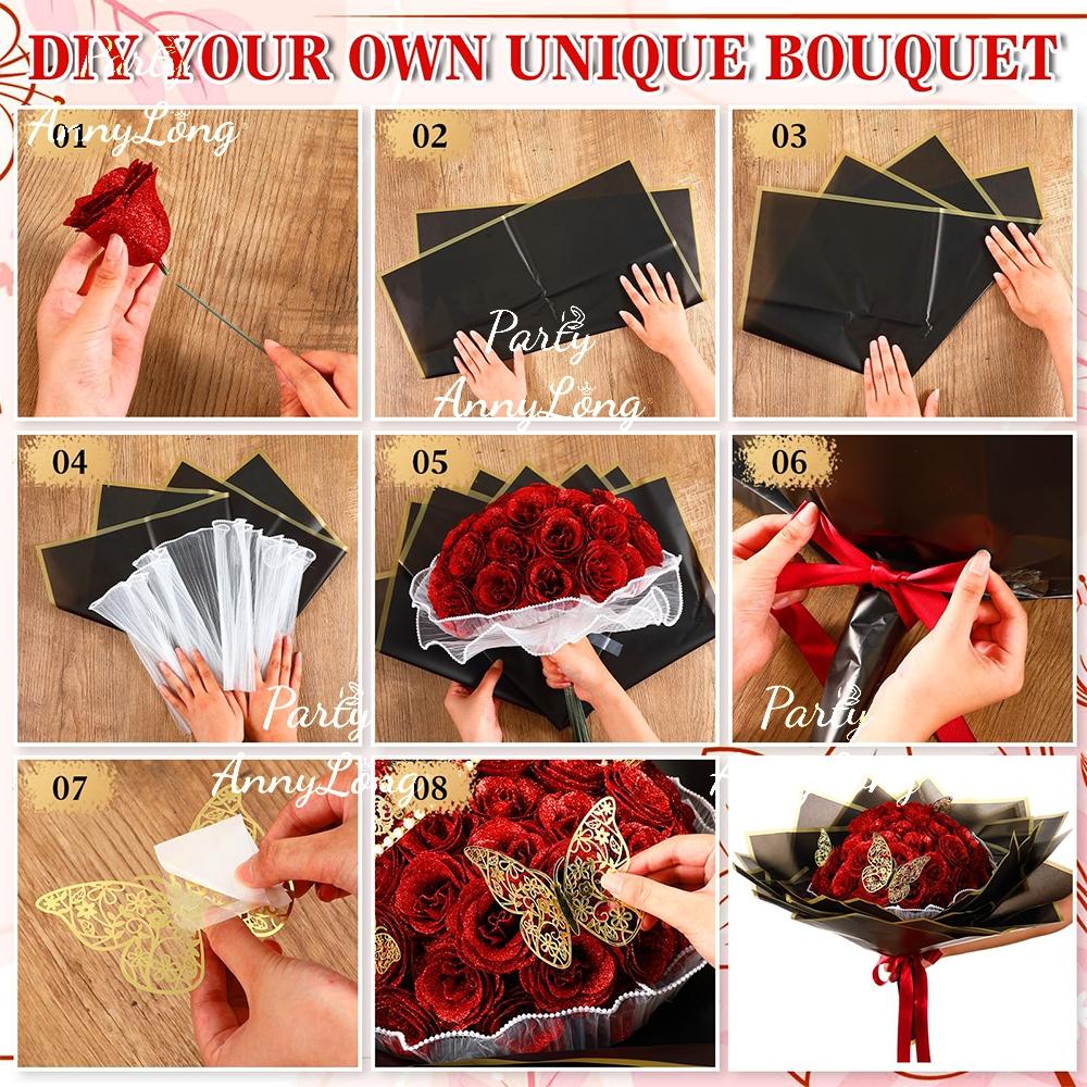 Artificial Rose Bouquet, 11/36 pcs DIY Romantic Faux Rose Flower Bouquet, Decorative Flowers for Home, Parties, Weddings, Anniversaries and Festivals, Artificial Roses Bouquet