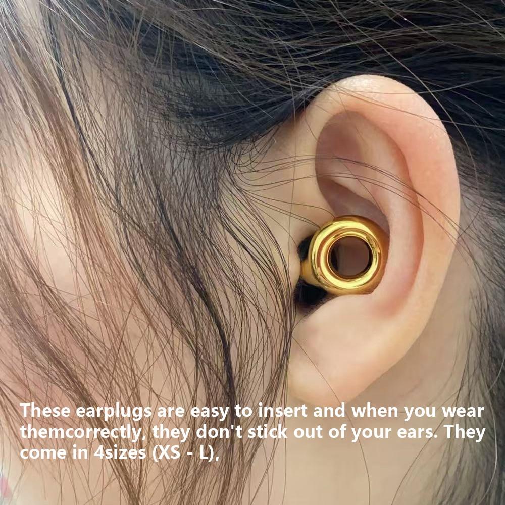 Super Comfortable Reusable Waterproof Earplugs Set, XS/s/m/l Sizes with Storage Case, Flexible Fit Design, Silicone + Abs Material, Ideal for Sleep & Travel
