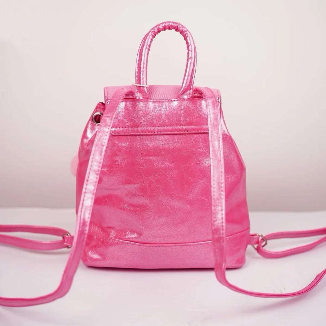 【Festive Bag】Miniso Fancy Barbie Collection Backpack (Pink&Green) - Perfect Festive Bag for Girls, Holiday & Holiday Haul