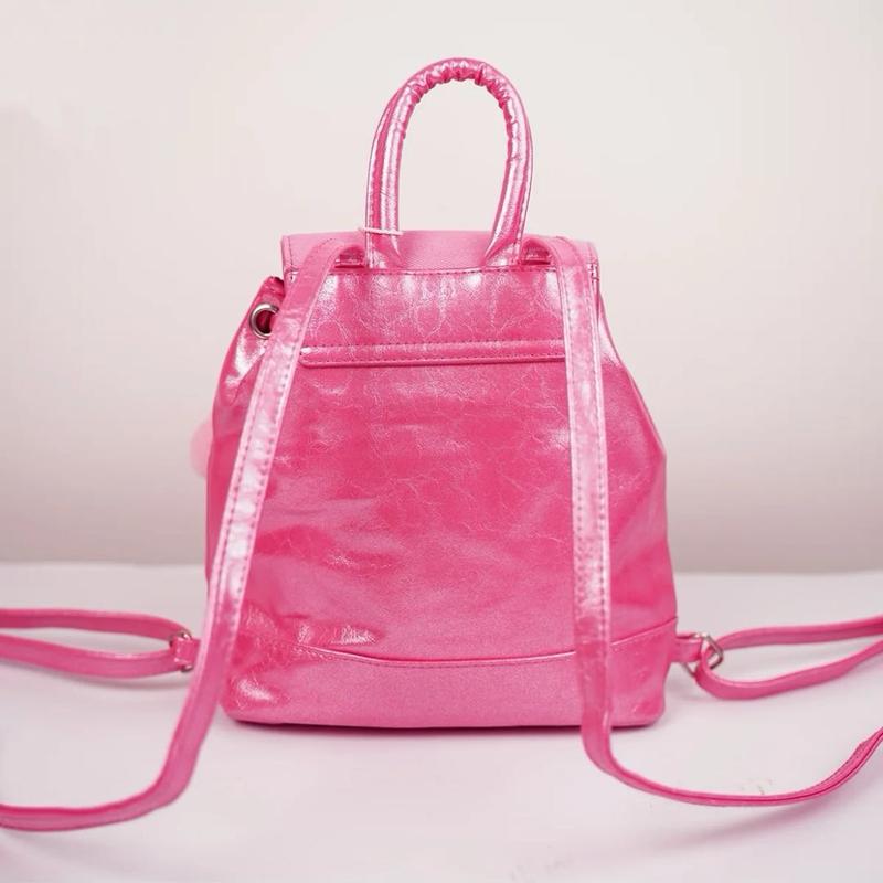 【Festive Bag】Miniso Fancy Barbie Collection Backpack (Pink&Green) - Perfect Festive Bag for Girls, Holiday & Holiday Haul