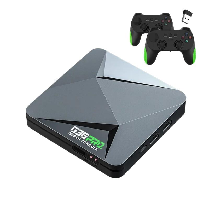 G36 PRO gaming console set-top box with 4K dual-system wireless function. G36PRO home gaming console with 64G memory. Completely upgraded retro gaming console.