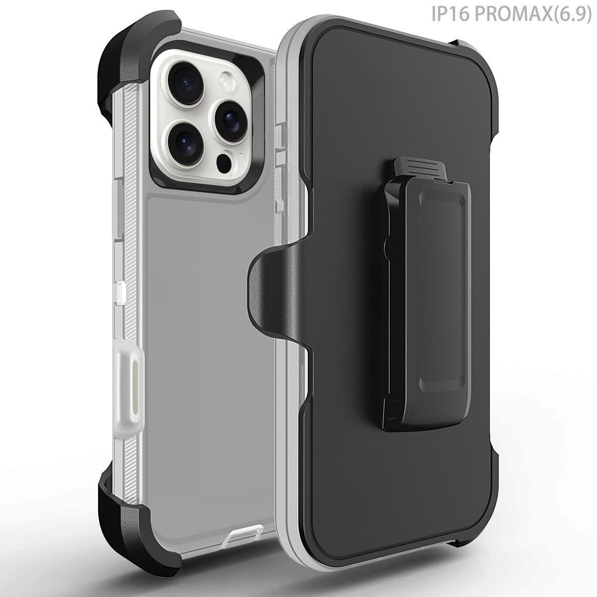 Essential phone case for outdoor workers, suitable for iPhone 16 Pro Max with back clip, iPhone 15 Plus protective case, 14 Max with rotating clip, 13 Pro waist-hanging phone case