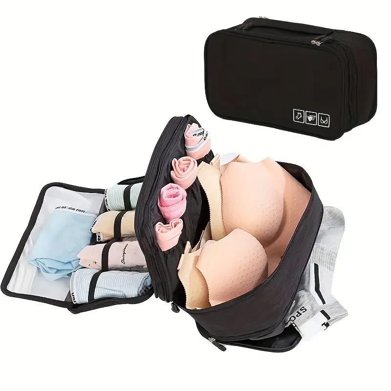 Portable Bra Storage Bag, 1 Count Underwear Sock Organizer Bag, Waterproof Travel Cosmetic Pouch, Travel Organization Pouch, Storage Organizer, Travel Essentials