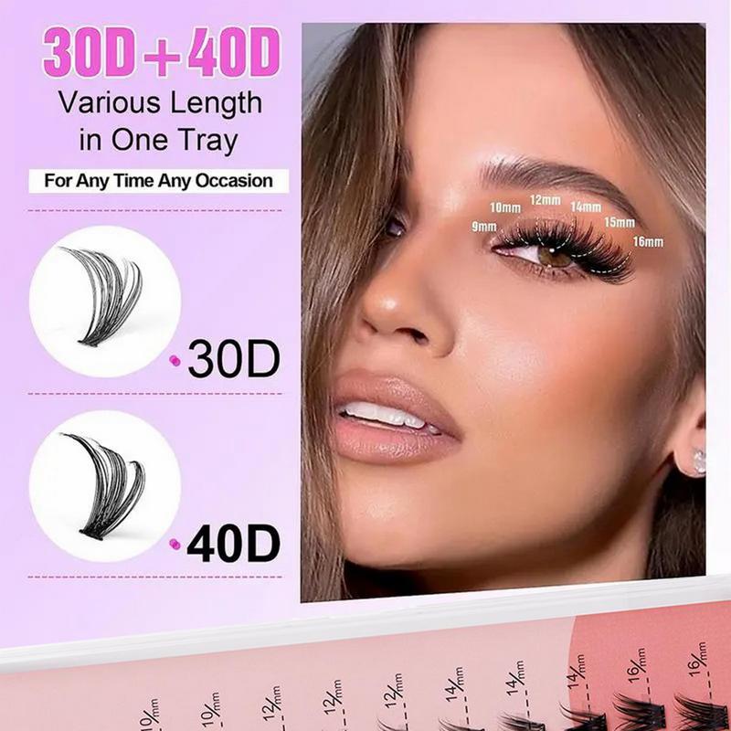 BISUTANG  Natural Wispy DIY Eyelash Clusters Set Effortless No-Glue False Eyelashes, Waterproof & Reusable, Soft & Comfortable, Natural Appearance, Long-Lasting, No Irritation, Quick & Easy