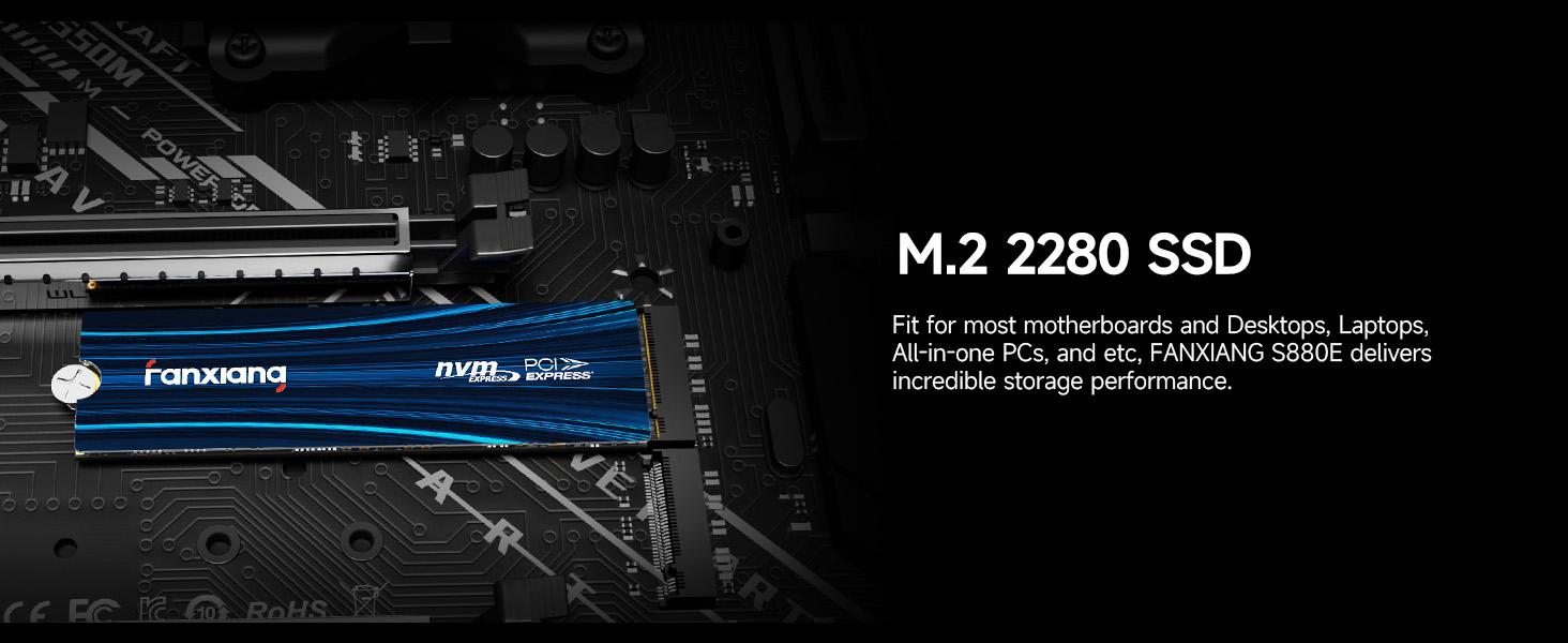 FANXIANG S880E/S880ER 4TB SSD M.2 NVMe PCIe Gen4 Gaming SSD M.2 2280, Up to 7100MB/s Compatible with PS5, Internal Solid State Drive for Gamers, Professionals, Creators