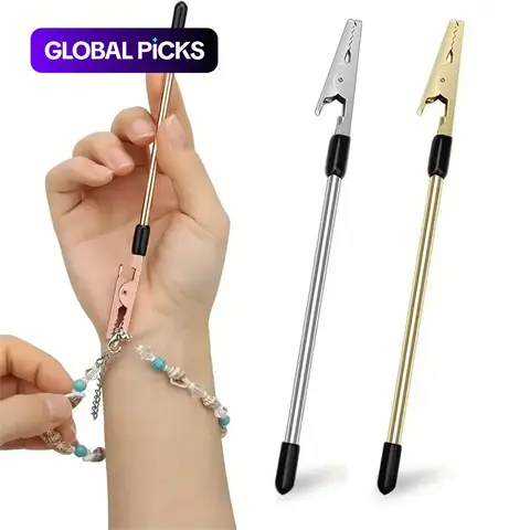 2pcs Bracelet Assist Wear Clip, Durable Versatile Jewelry Assistant Fastening Hooks Device, Fits Bracelets Necklaces Watches Zippers, Essential Accessory Tool #GLOBAL PICKS