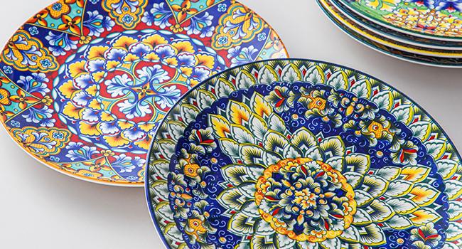 vancasso Dessert/Dinner Plates Set of 6, 8.5/10.5 Inch Ceramic Plates, Microwave, Oven and Dishwasher Safe, Colorful Bohemian Style Dishes for Kitchen vancasso Dessert/Dinner Plates Set of 6, 8.5/10.5 Inch Ceramic Plates, Microwave, Oven and Dishwasher Safe, Colorful Bohemian Style Dishes for Kitchen