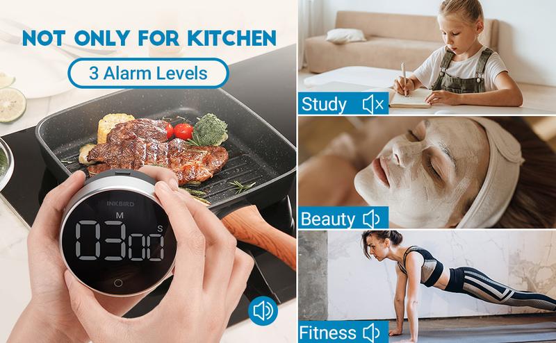INKBIRD Kitchen Timer, 1 Digital Magnetic Timer, Intelligent Reminder, Suitable for Office, Cooking, Learning, Kitchen Utensils Gadgets Home Modern INKBIRD Kitchen Timer, 1 Digital Magnetic Timer, Intelligent Reminder, Suitable for Office, Cooking, Learning, Kitchen Utensils Gadgets Home Modern