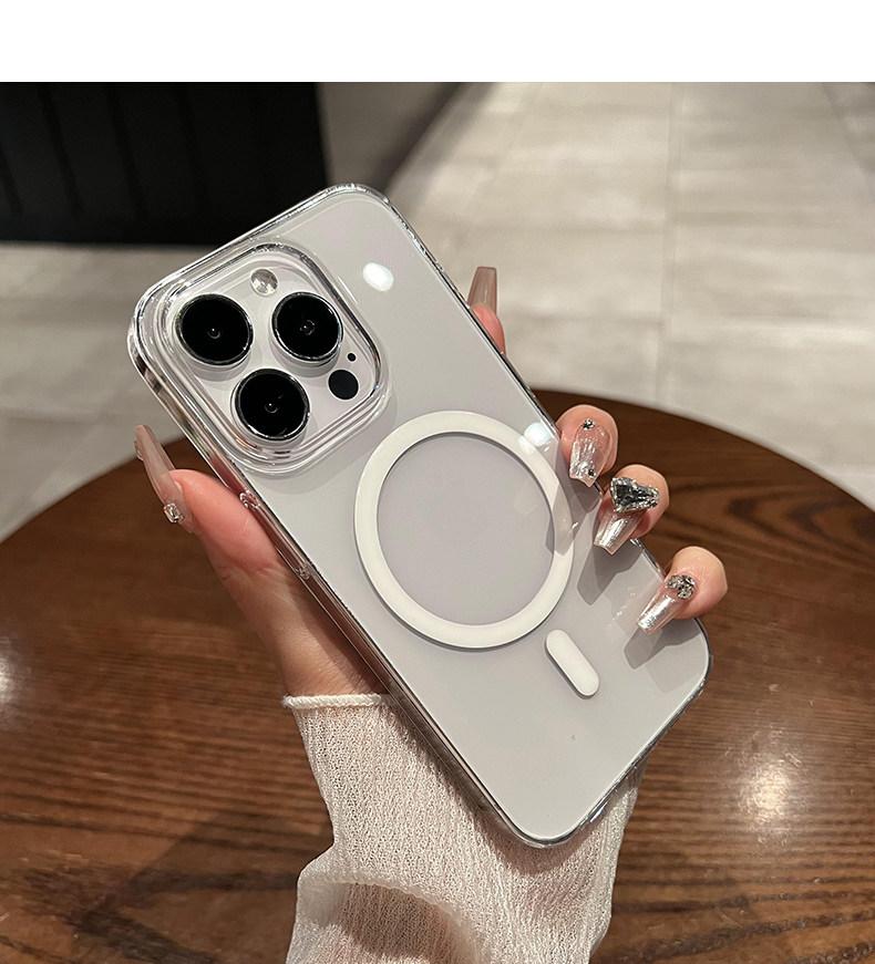 Ultra-thin Transparent Magnetic Case for iPhone 17/16/15/14/13/12 Pro Max New 17 Pro Minimalist Design Luxury Protective Shockproof Cover