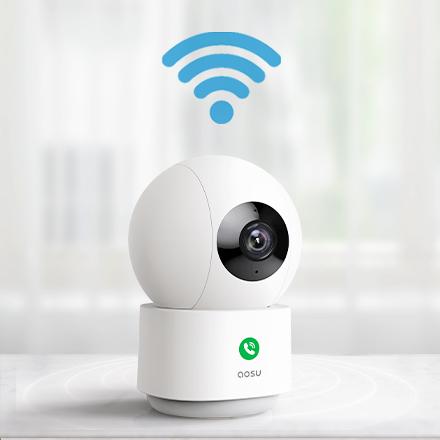 AOSU 2K Security Camera Indoor, Baby Monitor Pet Camera 360-Degree for Home Security, WiFi Camera with 5/2.4 GHz Wi-Fi, One-Touch Calls, Smart Motion Tracking, IR Night Vision, Compatible with Alexa AOSU 2K Security Camera Indoor, Baby Monitor Pet Camera 360-Degree for Home Security, WiFi Camera with 5/2.4 GHz Wi-Fi, One-Touch Calls, Smart Motion Tracking, IR Night Vision, Compatible with Alexa