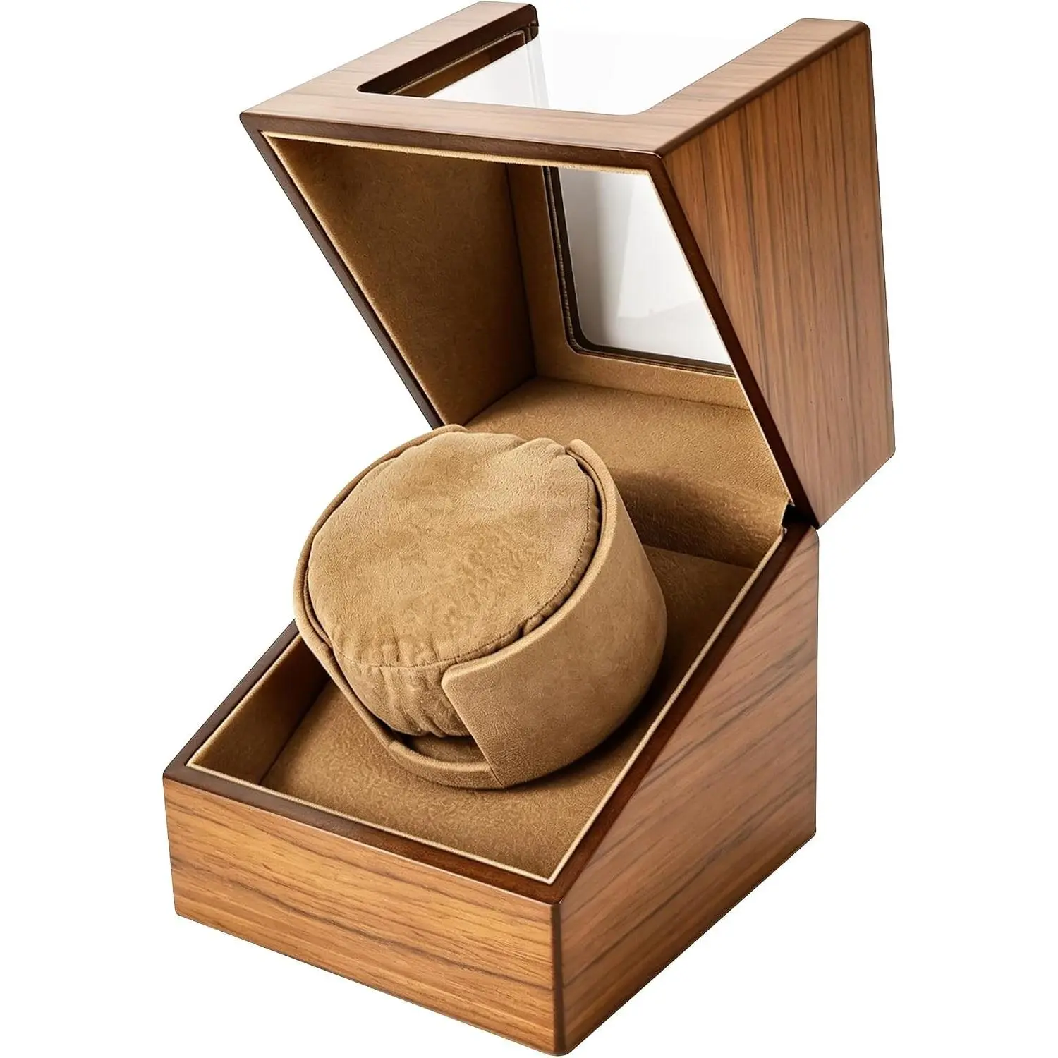 Automatic Watch Winder for Automatic Watches, Single Automatic Wooden Watch Winder Box with Optimized TPD Bi-Directional Rotation, Ultra-Quiet Japanese Motor, Dual Power Display Case, Gift for Men, Watch Collectors & Luxury Watch Owners