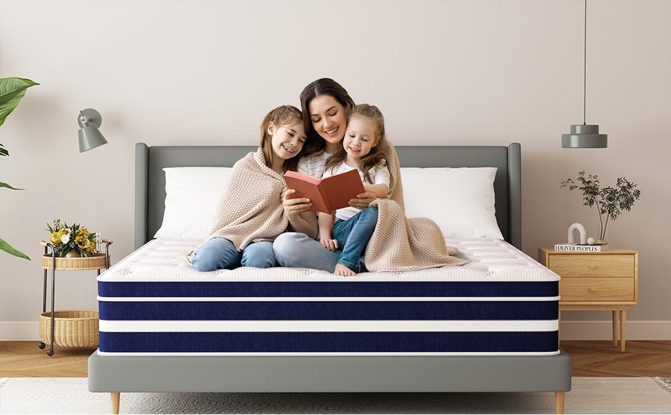 14 Inch Double Queen Size Bed, Hybrid Cooling Gel Memory Foam and Pocket Spring Mattress, Medium Firm Support, No Fiberglass, Washable Mattress, Medium Firm Comfortable Sleep, Sweet Night Bed,new house 14 Inch Double Queen Size Bed, Hybrid Cooling Gel Memory Foam and Pocket Spring Mattress, Medium Firm Support, No Fiberglass, Washable Mattress, Medium Firm Comfortable Sleep, Sweet Night Bed,new house