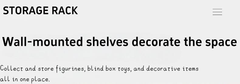 Adjustable Wall-Mounted Display Shelf, Five-Tier Design, Modern Home Decor Storage Rack, Suitable for Figurines, Dolls, Statues, Toys