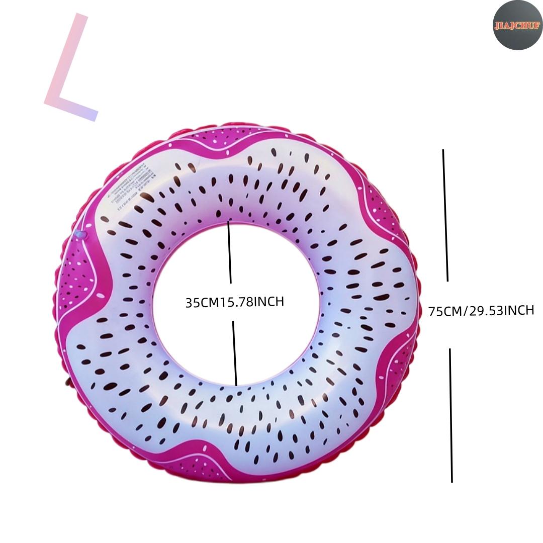 Vibrant Slice Inflatable Pool Float, Transparent Buoyancy Swim Ring for Summer Beach Photos, Kids & Teens Fun Swimming Tube, Portable Water Party Toy