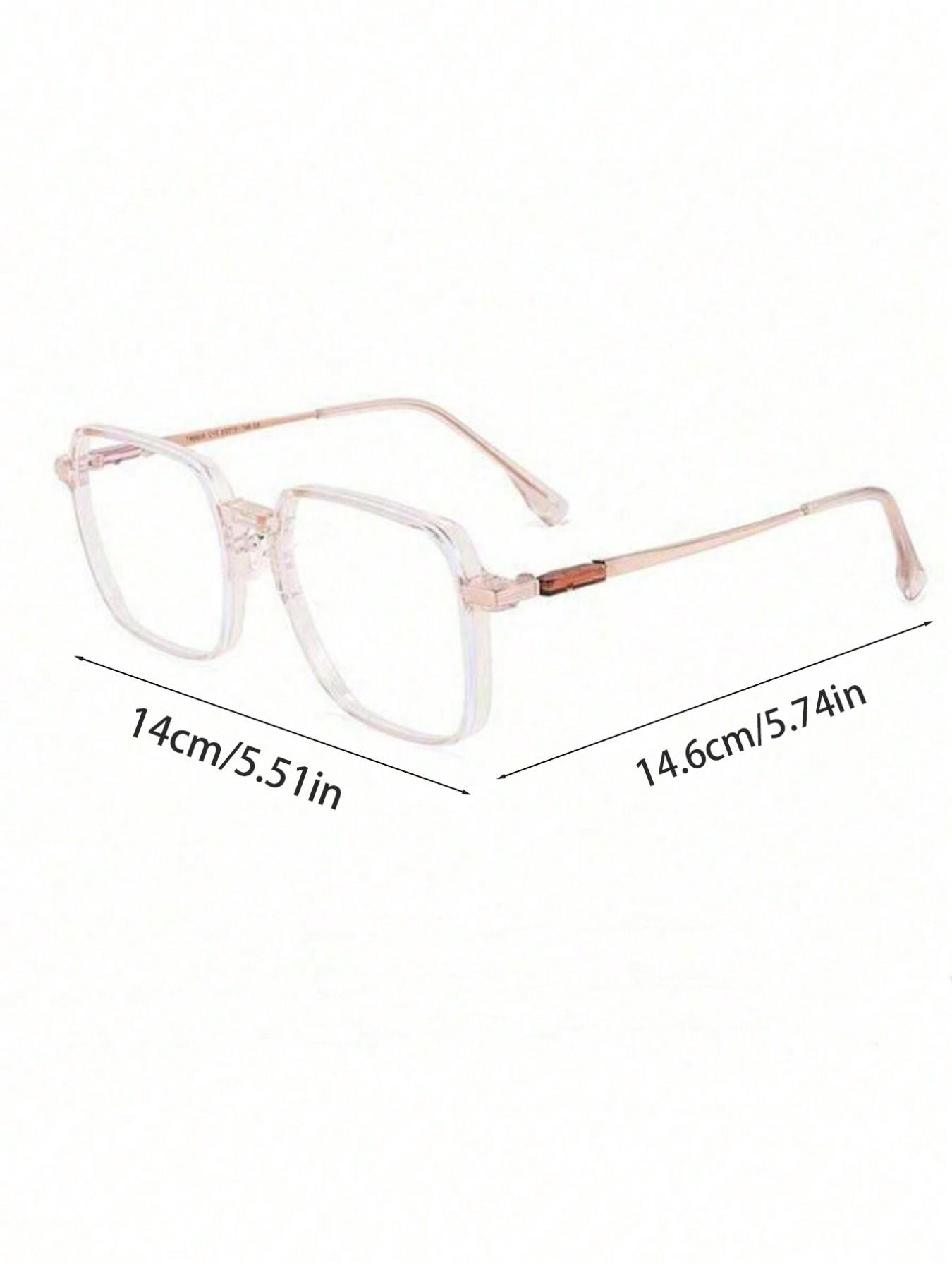 Unisex Square Frame Glasses, Pure Campus Style, Casual Fashion Eyewear, Suitable for Daily Wear, All Seasons, 1pc Universal Design