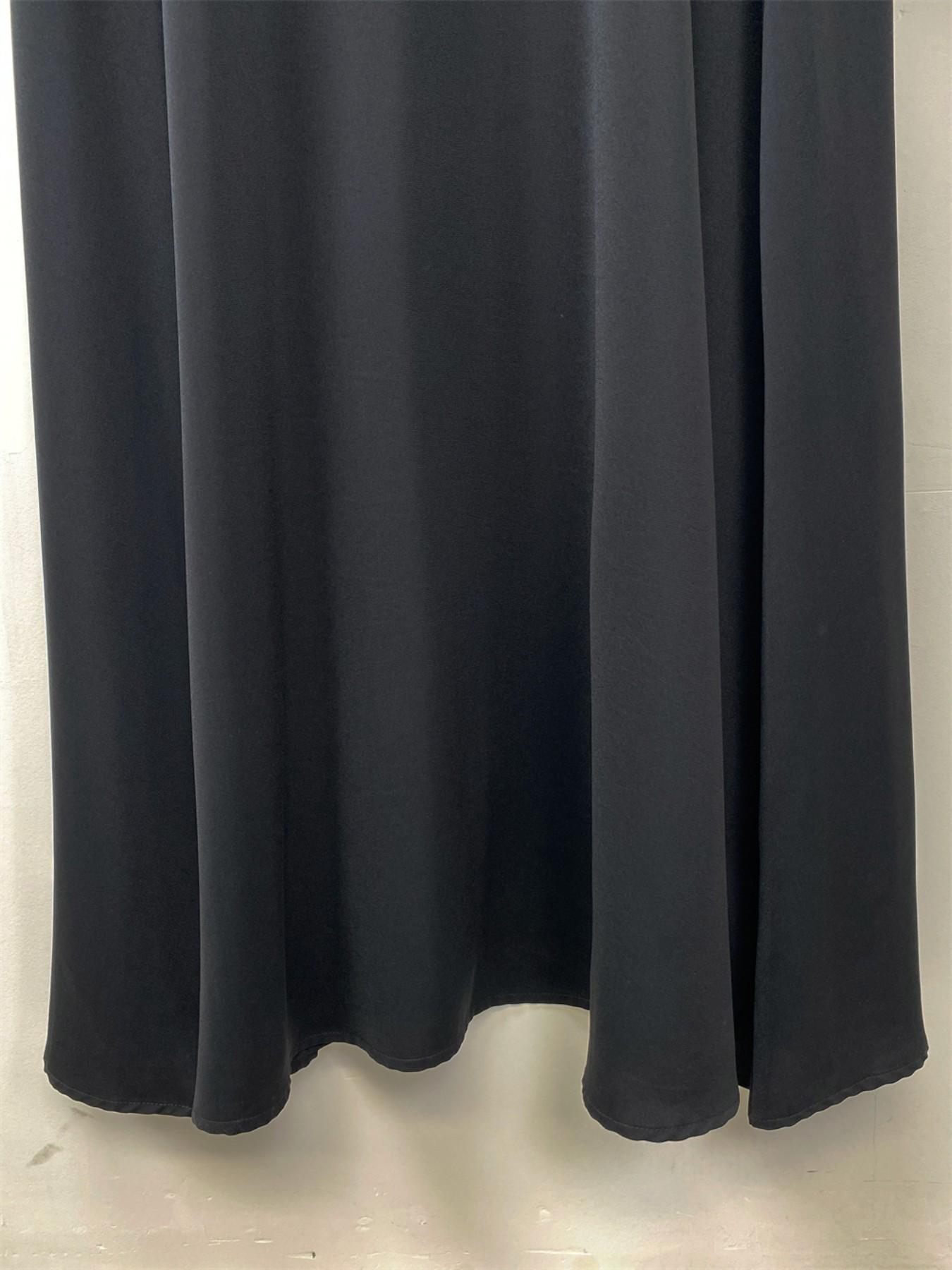 Muslim Modest Fashion Simple Nida High-Quality Long Sleeve Wide Sleeve Dress with Waist Belt, No Hijab Included, 12 Colors, 5 Sizes Available EID Ramadan Dress, Muslim Evening Dress