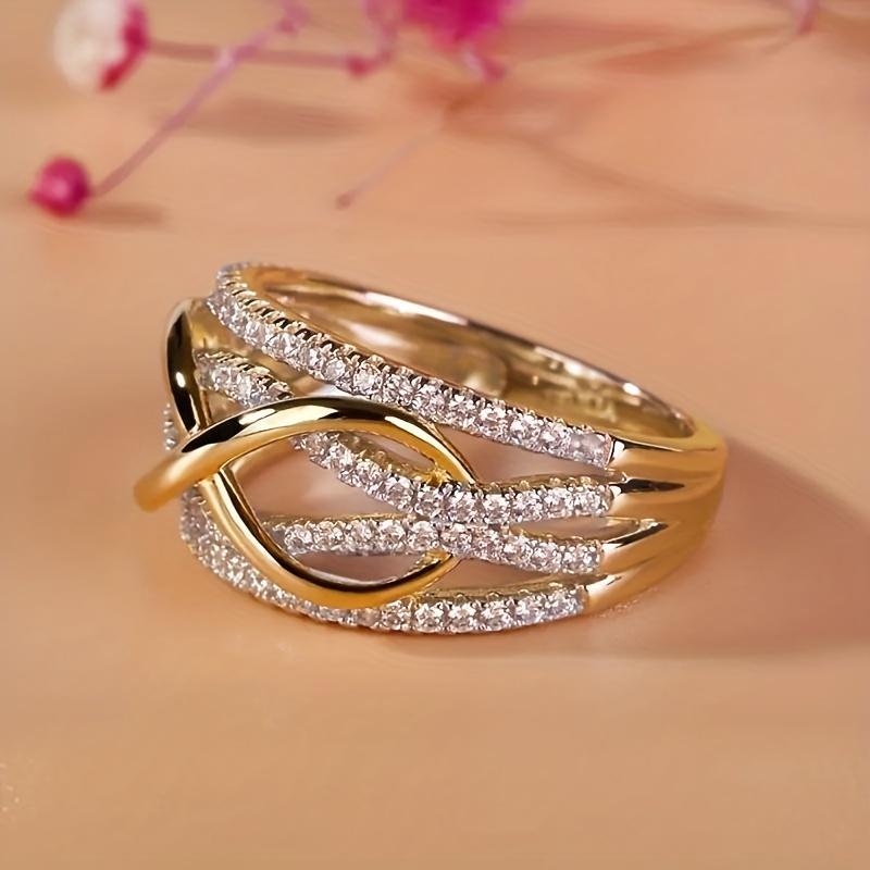 Women's Infinity Symbol Infinity Loop Ring - Cubic Synthetic Zirconia ( CZ) Wedding, April Birthstone Jewelry, Eternal Love Symbol for Engagement, Wedding, Anniversary, Casual Attire - Affordable