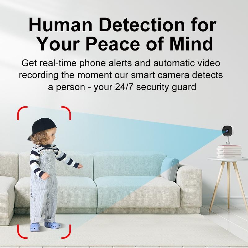 No WiFi Needed Mini Security Camera | Built in AP Hotspot | High Pixel, Easy Install, Night Vision