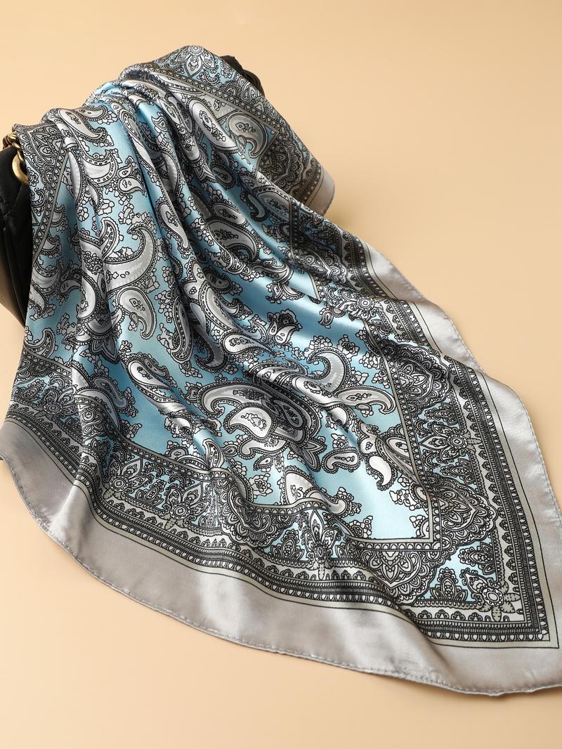 Paisley Print Bandana, Fashionable Lightweight Comfortable Scarf for Women & Men, Casual Versatile Accessories for Daily Wear, Fashion Hair Scarves