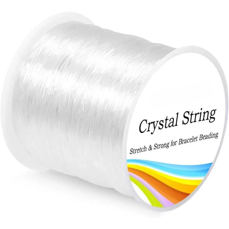 0.8mm Elastic String, Stretchy Bracelet String  String Bead Cord for Bracelet, Beading and  Making (120 m)