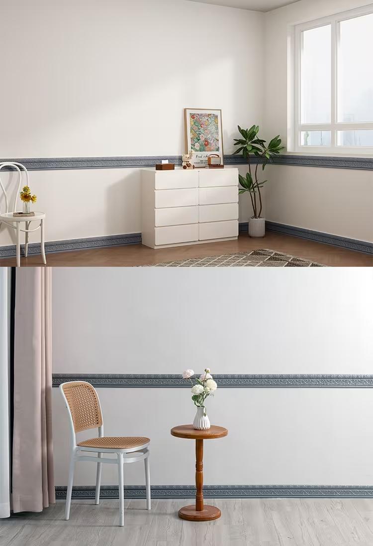 362.2 Inch (90.55 Inch X 4 Rolls) 3D Self-Adhesive Waterproof Wall Stickers - Foldable, Multiple Colors Availabel and Stick, Foam Decorative Strips, Wallpaper Borders, Foam Baseboards, Wall Stickers, Suitable for Home Decoration