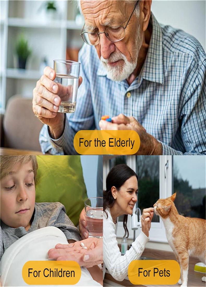 Pill Cutter Splitter - Multi-Pill Cutting Tool featuring Adjustable Parts, Fits Small & Tiny Pills | Clean Splits for Vitamins & Supplements | ABS+PC Material featuring Safe Hidden Cutting Edge & Easy Use