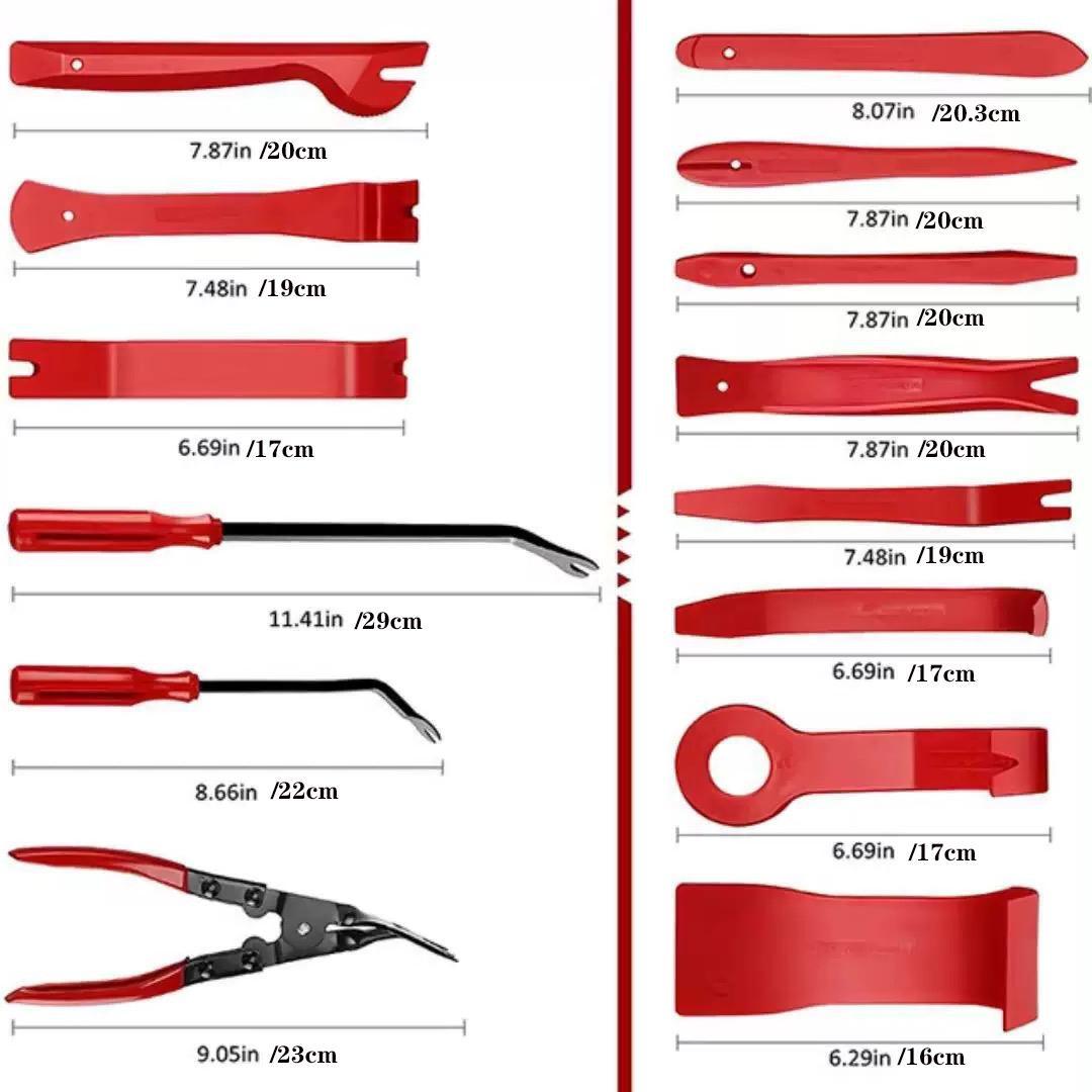 Car panel disassembly tool set of 19 pieces, automatic clamp disassembly tool set, pry bar repair kit, audio interior plastic shell buckle driving recorder quick release buckle car tool, Car Repair Tools