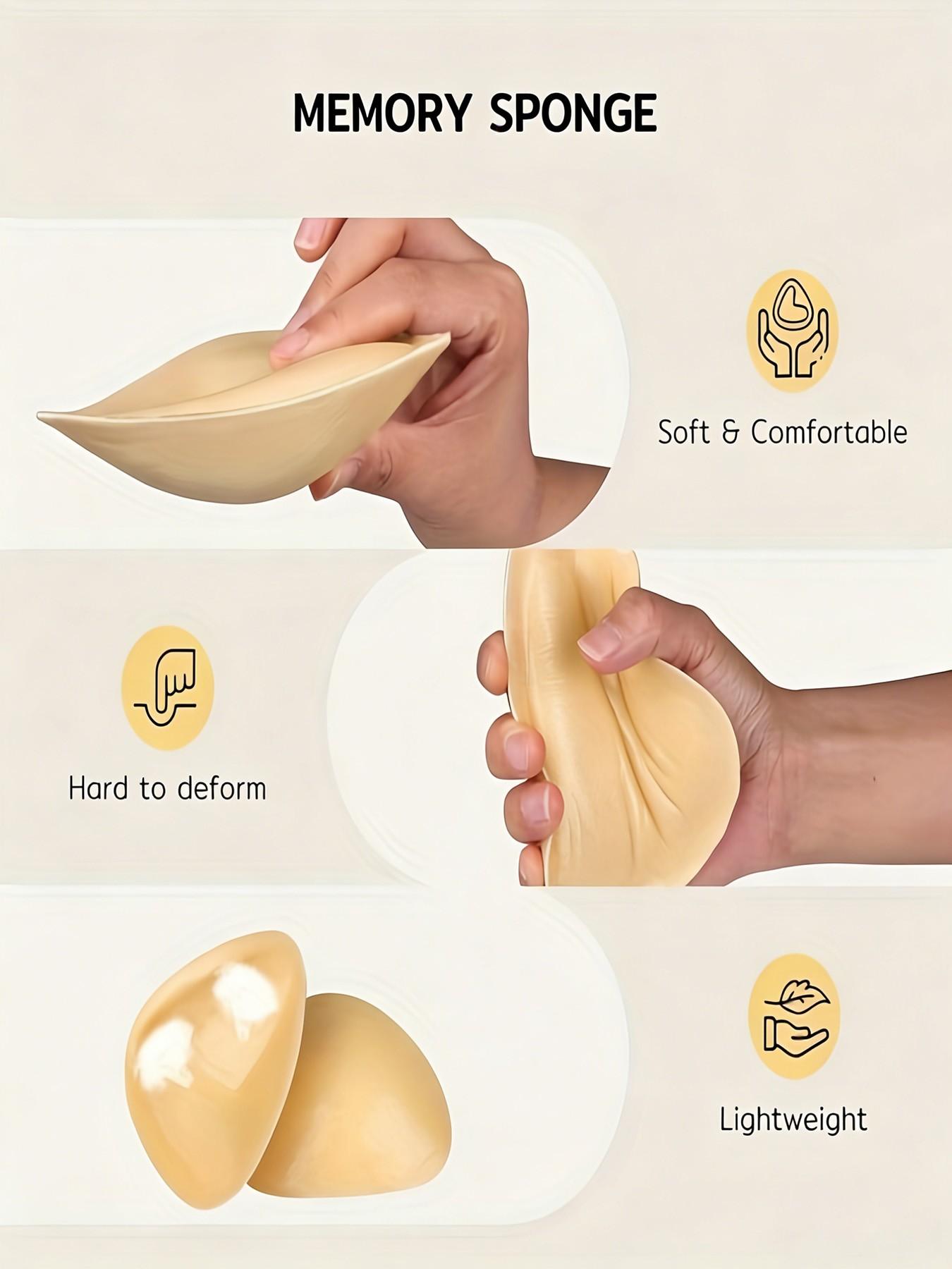 Double-Sided Adhesive Chest Lift Inserts, Large Reusable Comfortable Body Enhancer Pads, Effective and Safe for Daily Use