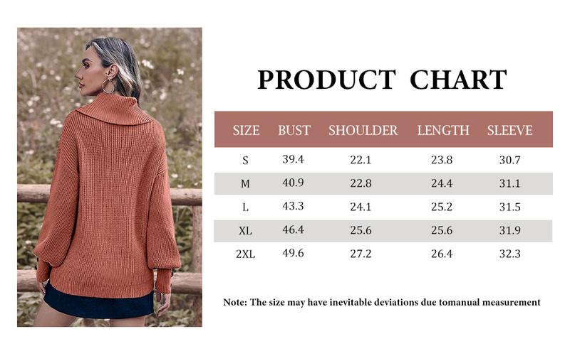 Saodimallsu Womens Oversized Turtleneck Chunky Pullover Sweaters Cowl Neck Long Sleeve Winter Slouchy Loose Knit Sweaters