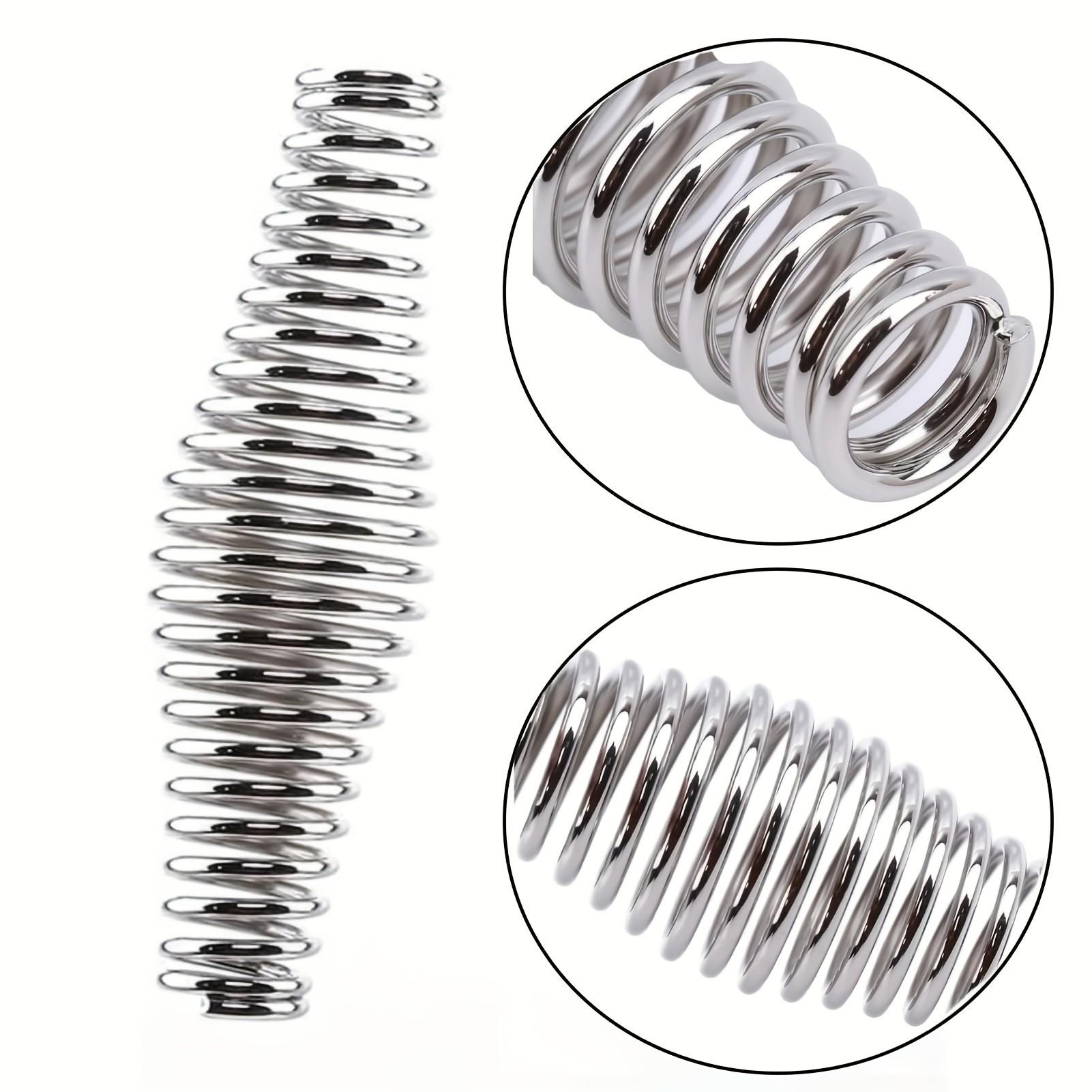 2-Pack 11cm Stainless Steel BBQ Spring Handle, Elastic Steel Roll, Smoker Grill Accessories, Stove Pit Parts