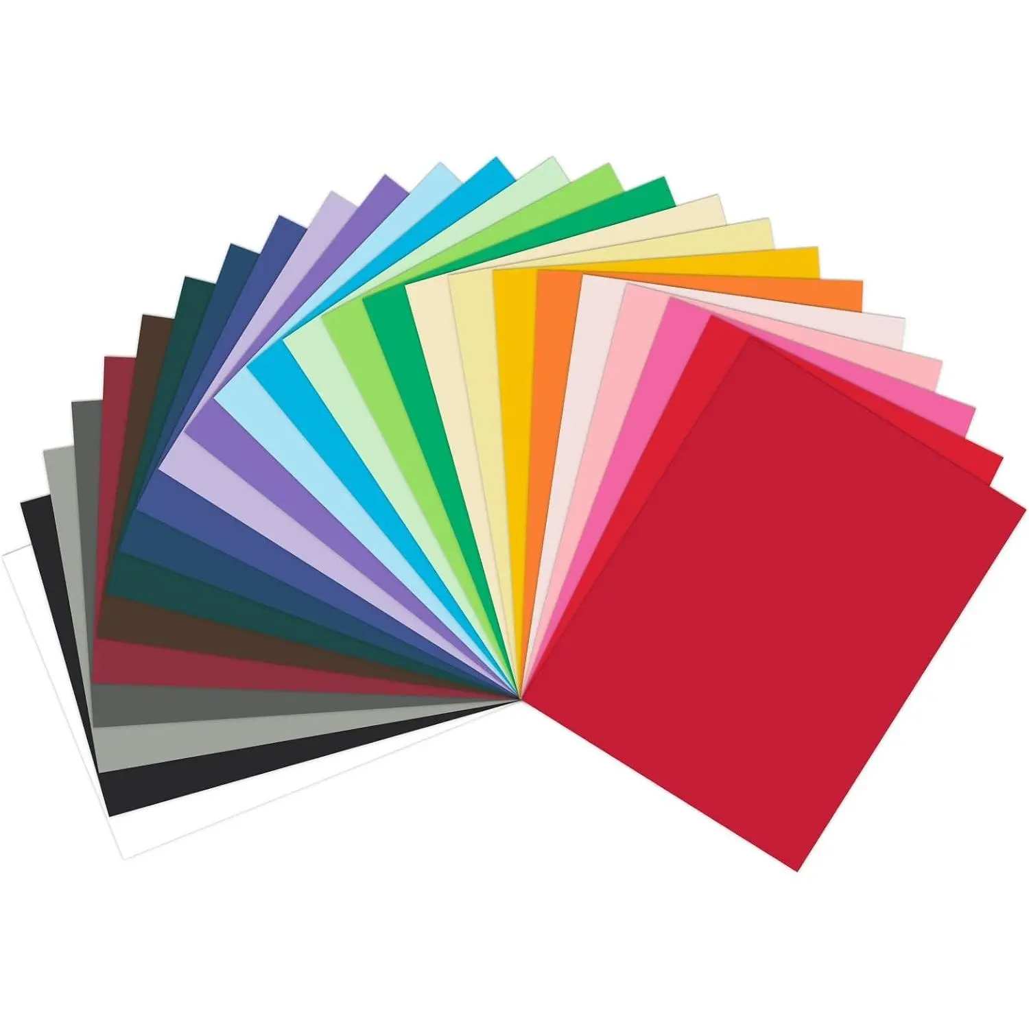 50 Pack Colored Paper 8.5 x 11 Assorted Colored Cardstock 25 Colors 65lb Multicolor Construction Paper for Crafts & Scrapbooking