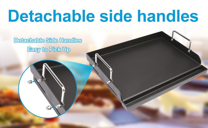 Elf Grill 25"x16" Nonstick Flat Top Griddle Universal for Gas Stove Grills Outdoorfun Compatible with Stainless Steel Utensils Prevent Sticking