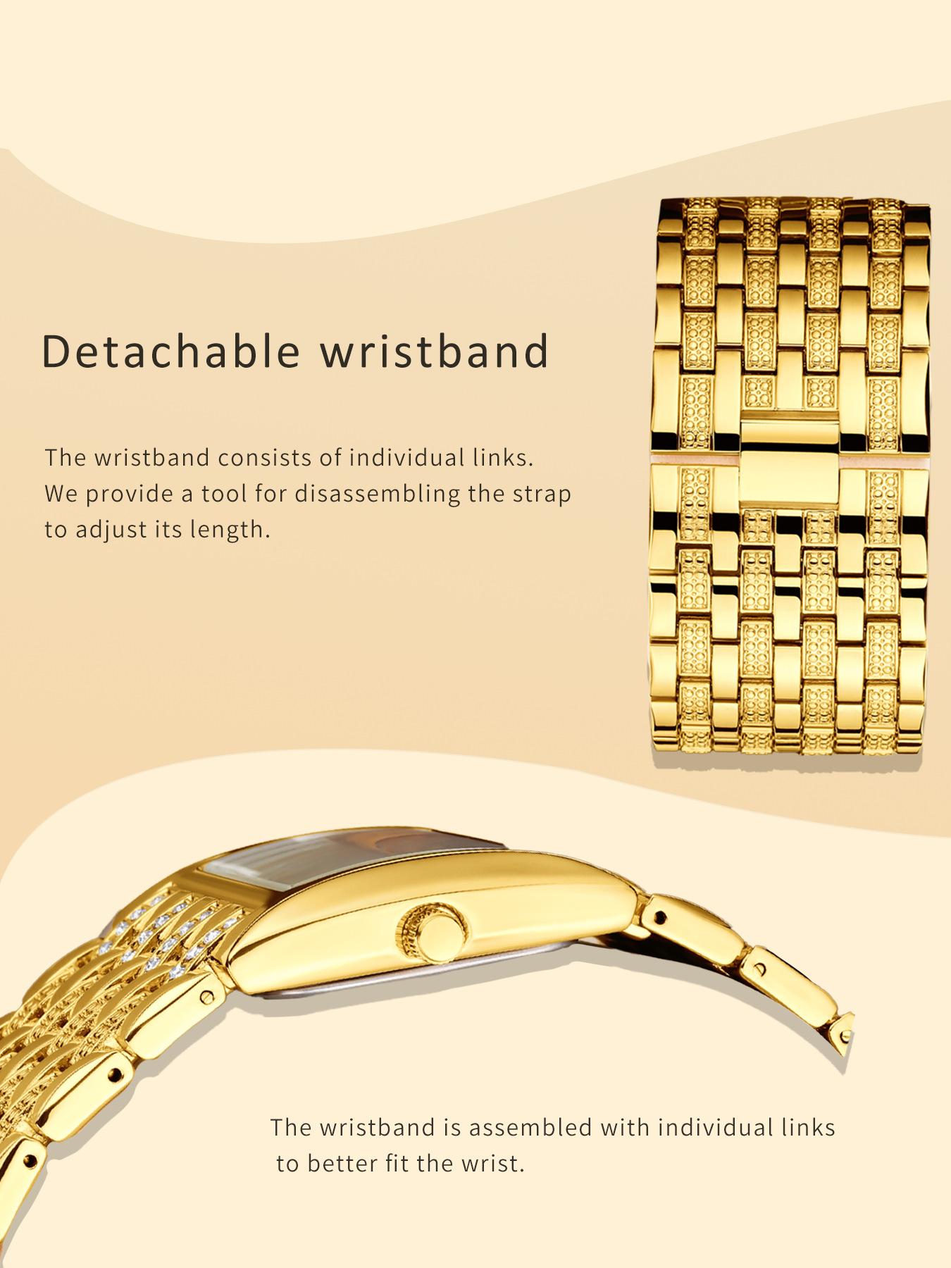 Women's Luxury Gold Square Diamond Watch - Elegant Bling Crystal Encrusted Bracelet with Roman Numerals, Stainless Steel Band, Fashion Dress Wristwatch, Perfect Gift for Her