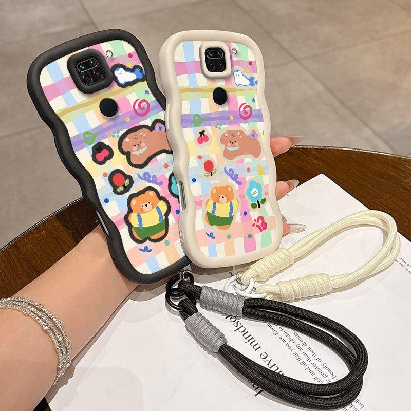 1 Piece Cute Party Suitable For Redmi Note 9 Flexible Anti-Scratch And Lanyard Note 9 Edition Phone Case Cover Ideal For Meeting