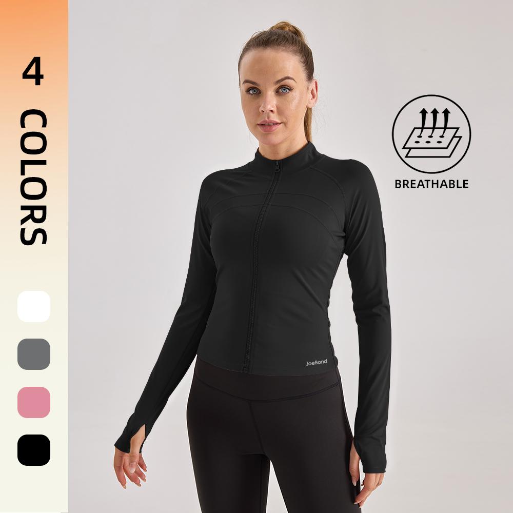 Women's Spring Solid Zip-up Pocket Sports Jacket,Air-Butter 3.0 Fabric, Athletic Long Sleeve Sports Top,Spring Outfits 2025 Trendy Outfits,Comfortable Ladies Sportswear forIndoor Outdoor Wear,GymClothes, workoutOutfits