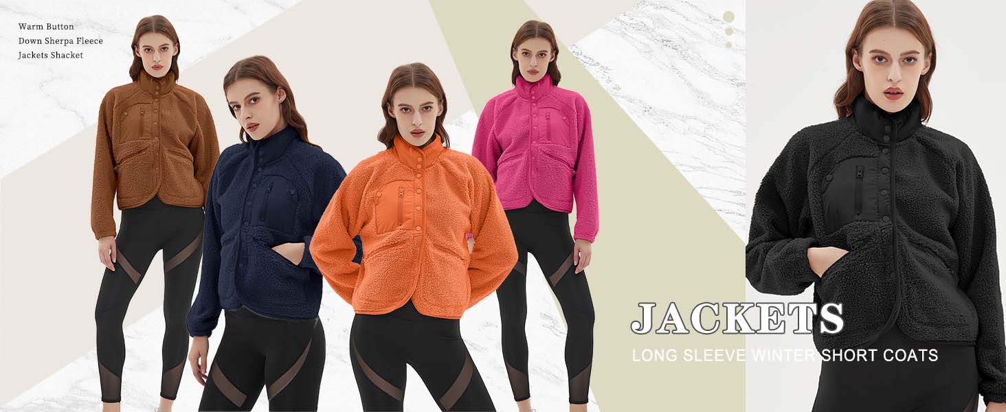 UANEO Women's Short Plush Wool Jacket With Lightweight Lining Casual And Warm Sherpa Jacket With Pockets For Winter TikTokShopBlackFriday