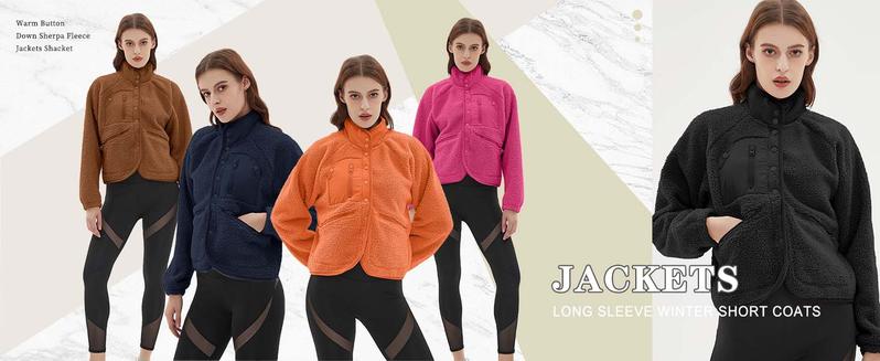 UANEO Women's Short Plush Wool Jacket With Lightweight Lining Casual And Warm Sherpa Jacket With Pockets For Winter TikTokShopBlackFriday