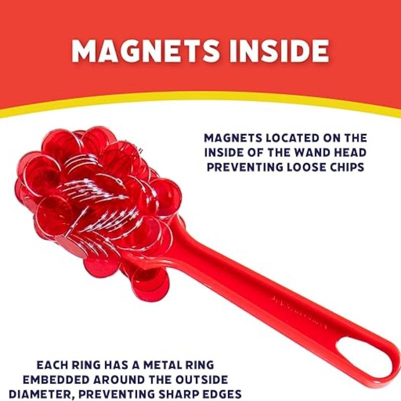 Complete Bingo Set with 6 Magnetic Rods and 600 Metal Edge Disks, Multiplayer Game for Family Night, Easy Pickup After Game