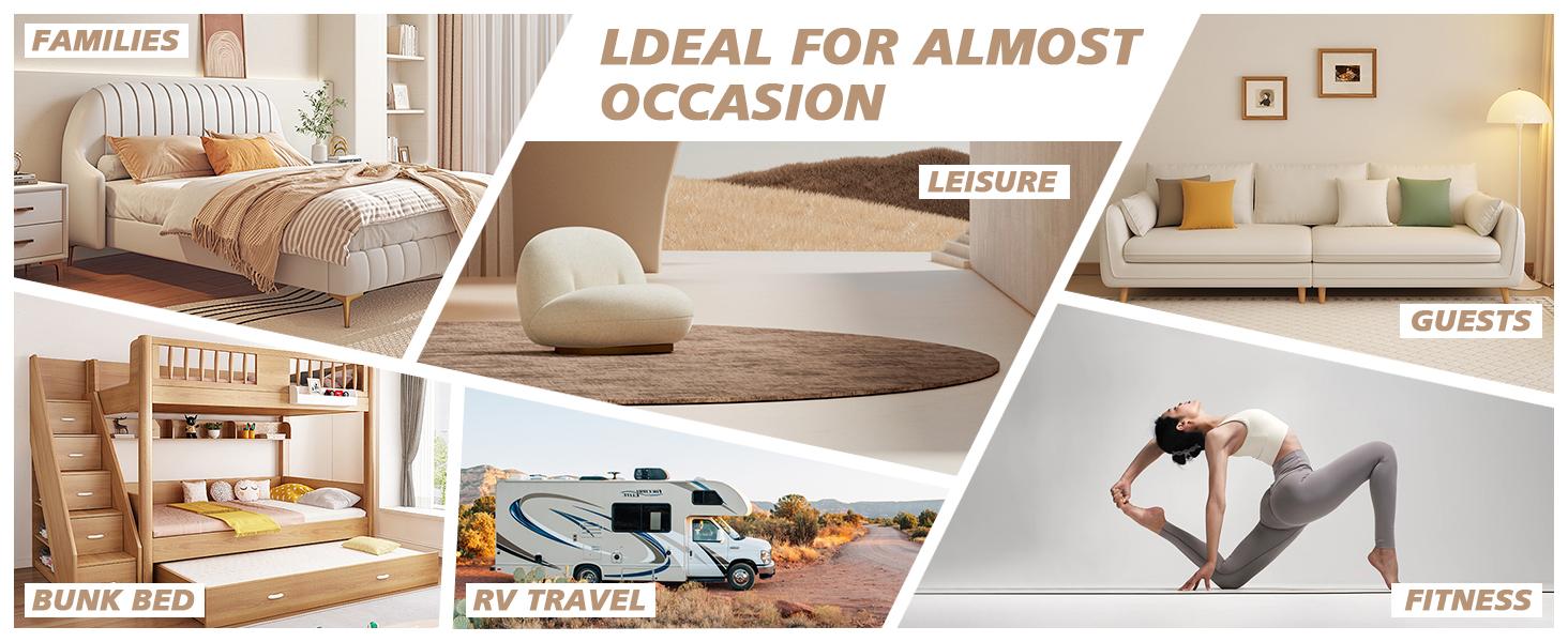 Lilypelle Japanese Futon Mattress, 3.5”/4“ Foldable Tatami Sleeping Pad, Portable Roll-Up Floor Lounger Bed for Adult & Child, Dormitory Floor Mattress Pad