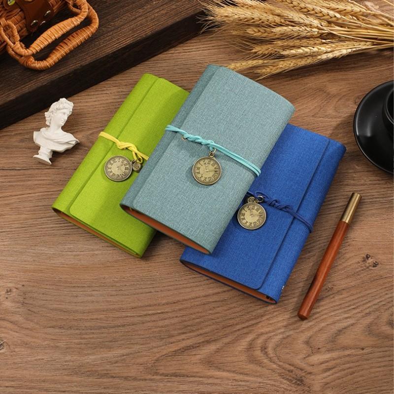 A6 Spiral Notebook Creative Design, Vintage Style Journal for Students, Includes 80 Sheets 160 Pages, Ideal for Notes & Meeting Records