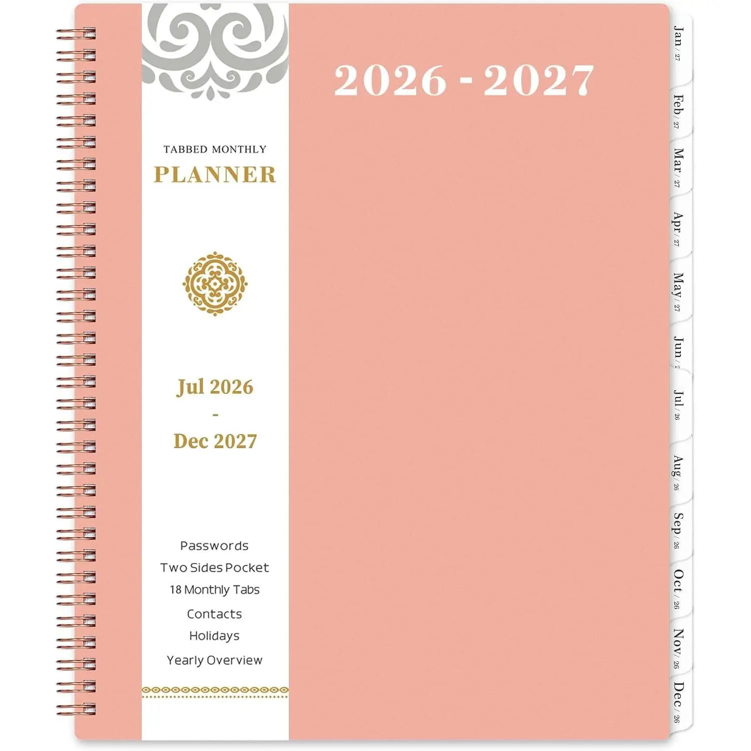 2026-2027 Monthly Planner - 18 Month Planner, Jul.2026 - Jun.2027, 9"x 11"